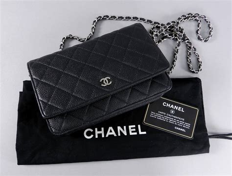 chanel black quilted denim chain bag|classic Chanel wallet on chain.